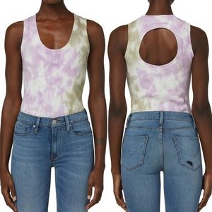 Hudson Jeans Tie Dye Cutout Body Suit. Large